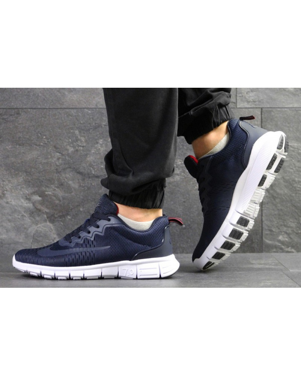 Мужские кроссовки Nike Free Run 7.0 темно-синие с белым