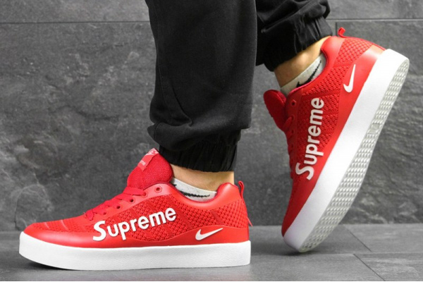 Мужские кроссовки Nike Sneakers x Supreme красные