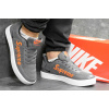 Купить Мужские кроссовки Nike Sneakers x Supreme серые с оранжевым