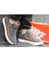 Купить Мужские кроссовки Nike Sneakers x Supreme серые с оранжевым