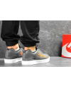 Купить Мужские кроссовки Nike Sneakers x Supreme серые с оранжевым