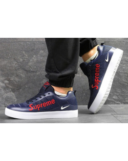 Мужские кроссовки Nike Sneakers x Supreme синие с красным
