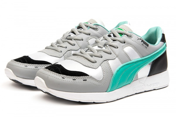 Мужские кроссовки Puma x Roland Men RS-100 серые с бирюзовым