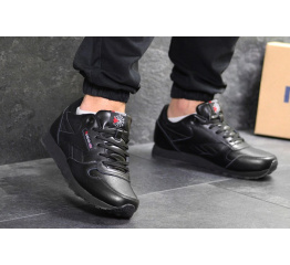 Купить Мужские кроссовки Reebok Classic Leather черные в Украине