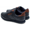 Купить Мужские кроссовки Reebok Classic Leather темно-синие с коричневым