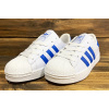 Купить Женские кроссовки Adidas Superstar белые с синим