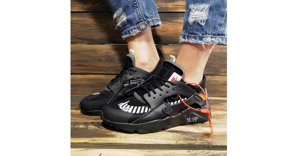 Купить женские кроссовки Nike Air Huarache x Off White черные
