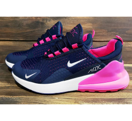 Женские кроссовки Nike Air Max 270 темно-синие с розовым