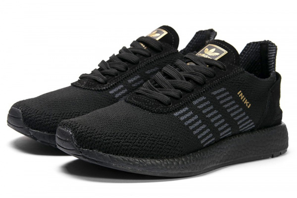 Мужские кроссовки Adidas Iniki Runner Boost Primeknit черные