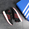 Мужские кроссовки Adidas Iniki Runner Boost Primeknit черные с красным