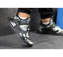 Мужские кроссовки Adidas NMD x Pharrell Human Race Camo зеленые