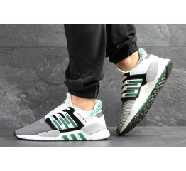 Мужские кроссовки Adidas Originals EQT Support 91/18 серые с белым и зеленым