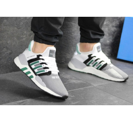 Мужские кроссовки Adidas Originals EQT Support 91/18 серые с белым и зеленым