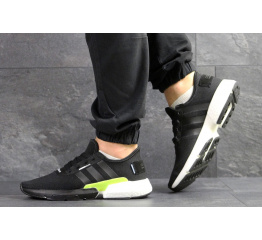 Мужские кроссовки Adidas POD S3.1 черные с салатовым
