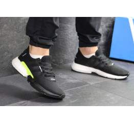Мужские кроссовки Adidas POD S3.1 черные с салатовым