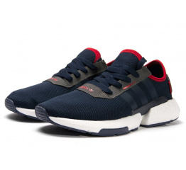 Мужские кроссовки Adidas POD S3.1 темно-синие с красным