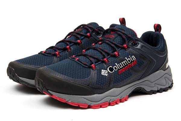 Мужские кроссовки Columbia Montrail темно-синие с красным
