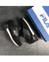 Купить Мужские кроссовки Fila черные с белым