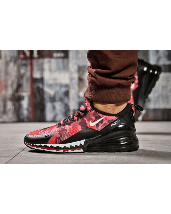 Мужские кроссовки Nike Air Max 270 красные с черным