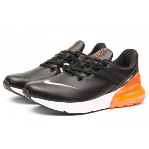 Мужские кроссовки Nike Air Max 270 Premium черные с оранжевым