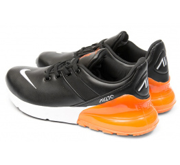 Мужские кроссовки Nike Air Max 270 Premium черные с оранжевым