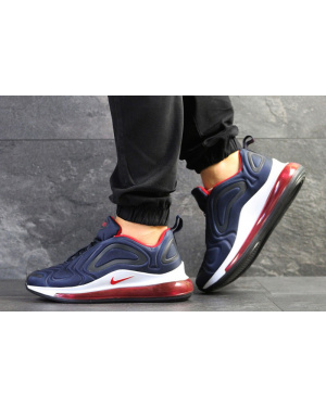 Чоловічі кросівки Nike Air Max 720 темно-сині з білим и красным