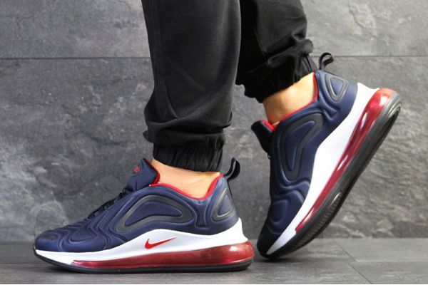 Мужские кроссовки Nike Air Max 720 темно-синие с белым и красным