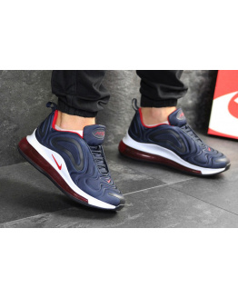 Чоловічі кросівки Nike Air Max 720 темно-сині з білим и красным