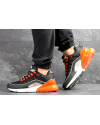 Мужские кроссовки Nike Air Max 95 + Max 270 черные с оранжевым
