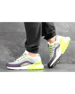 Чоловічі кросівки Nike Air Max 95 + Max 270 сірі с неоновым