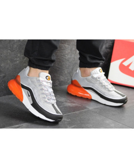 Чоловічі кросівки Nike Air Max 95 + Max 270 сірі з помаранчевим