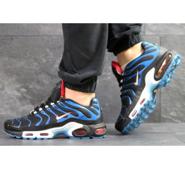 Купить Мужские кроссовки Nike Air Max Plus TN черные с голубым