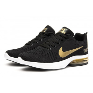 Мужские кроссовки Nike Air Zoom Pegasus черные с золотым