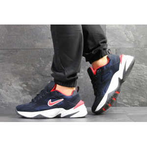 Мужские кроссовки Nike M2K Tekno темно-синие с красным