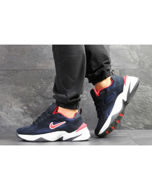 Мужские кроссовки Nike M2K Tekno темно-синие с красным