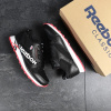 Купить Мужские кроссовки Reebok Classic Leather MU черные с белым и красным