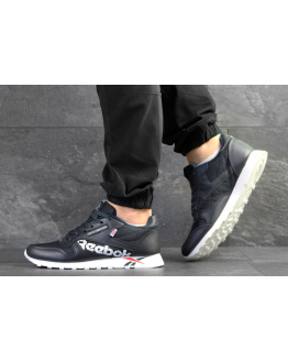 Чоловічі кросівки Reebok Classic Leather MU темно-сині з білим