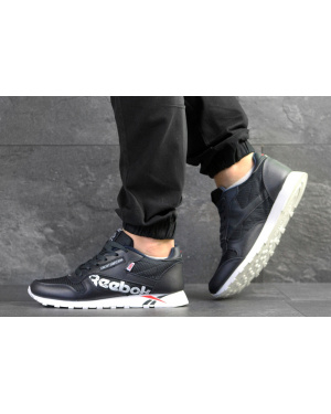 Чоловічі кросівки Reebok Classic Leather MU темно-сині з білим