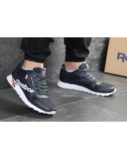 Чоловічі кросівки Reebok Classic Leather MU темно-сині з білим