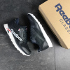 Купить Мужские кроссовки Reebok Classic Leather MU темно-синие с белым