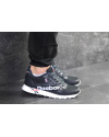 Купить Мужские кроссовки Reebok Classic Leather MU темно-синие с белым