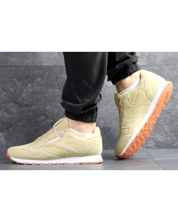Мужские кроссовки Reebok Classic Leather песочные