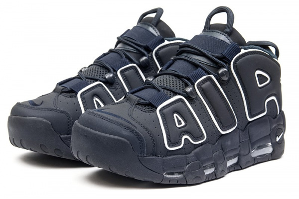 Мужские высокие кроссовки Nike Air More Uptempo '96 Premium темно-синие