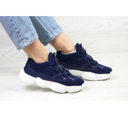 Купить Женские кроссовки Adidas Yeezy 500 темно-синие