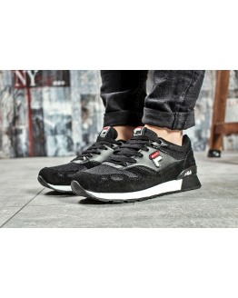 Женские кроссовки Fila черные с белым