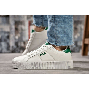 Купить Женские кроссовки Fila Creeper белые с зеленым в Украине