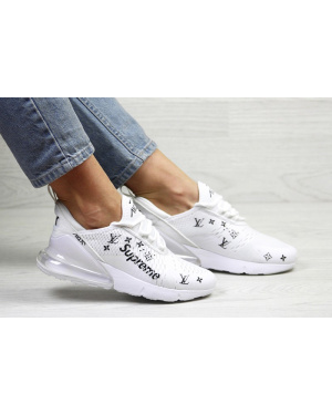 Жіночі кросівки Nike Air Max 270 x Supreme білі