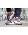 Женские кроссовки Nike Air Max 720 серые с малиновым