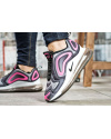 Купить Женские кроссовки Nike Air Max 720 серые с малиновым