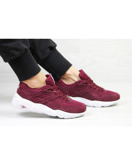Женские кроссовки Puma Trinomic R698 бордовые